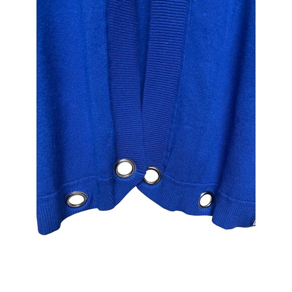 Lane Bryant Women's Cardigan Sweater Toggle Grommet Electric Blue 26 28 Plus - Picture 4 of 9